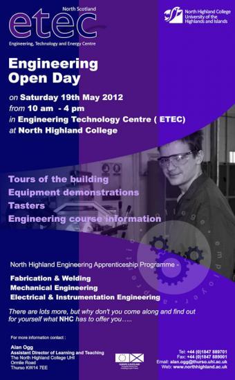 Photograph of Engineering Open Day At North Highland College