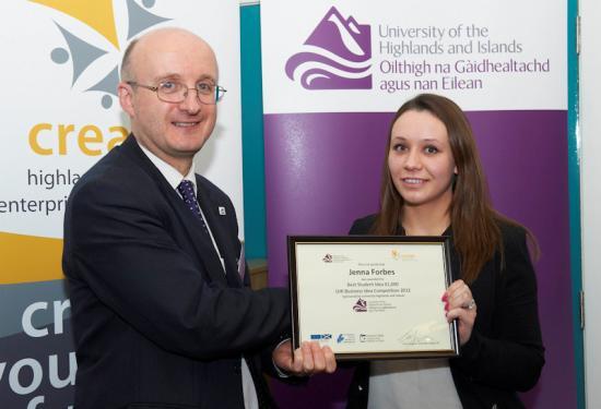 Photograph of North Highland College UHI business student wins 1000 prize in UHI competition