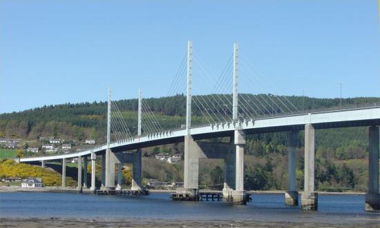 Photograph of A9 Kessock Bridge  Route changes in advance of Major Works