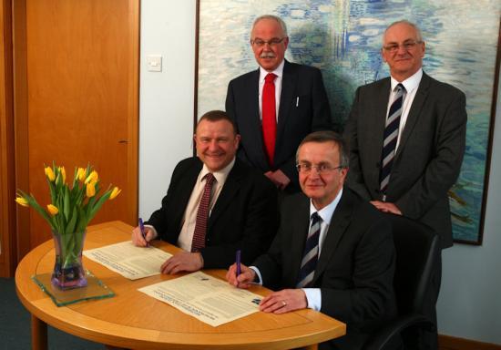 Photograph of Landmark Agreement for Cromarty Port and Council