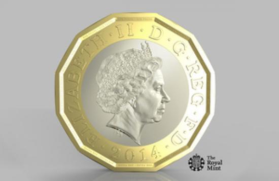 Photograph of New £1 coin announced