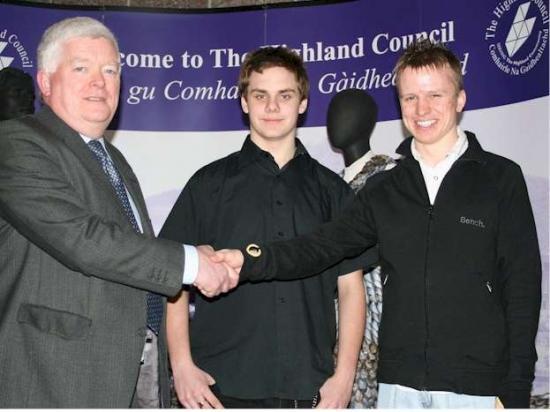 Photograph of New Highland Youth Voice Chair and Vice Chair