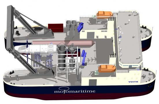 Photograph of First Tidal Stream Installation Ship Being Built For Pentland Firth